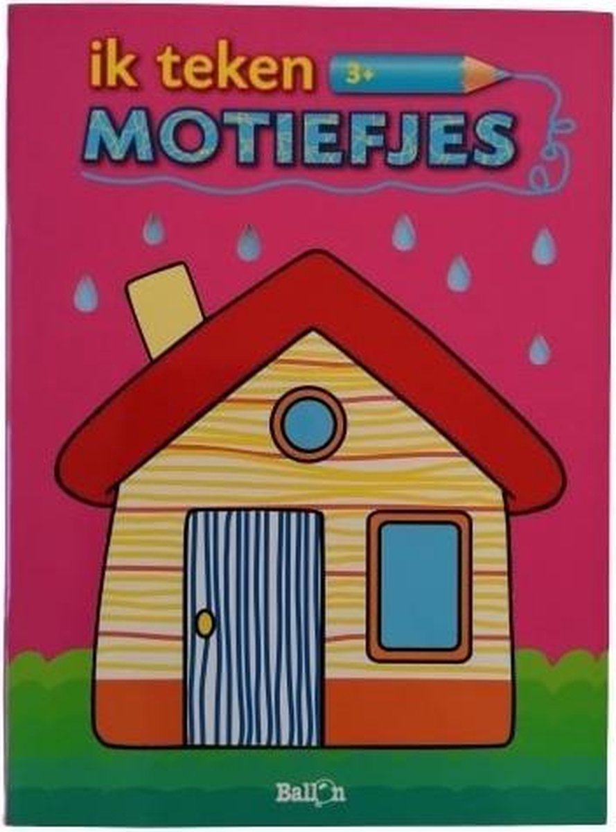 Ballon Tekenboek Motiefjes Junior 27 X 20 Cm Papier Roze