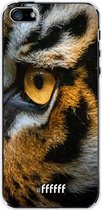 iPhone SE (2016) Hoesje Transparant TPU Case - Tiger #ffffff