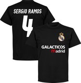 Galacticos Real Madrid Sergio Ramos 4 Team T-shirt - Zwart - XL