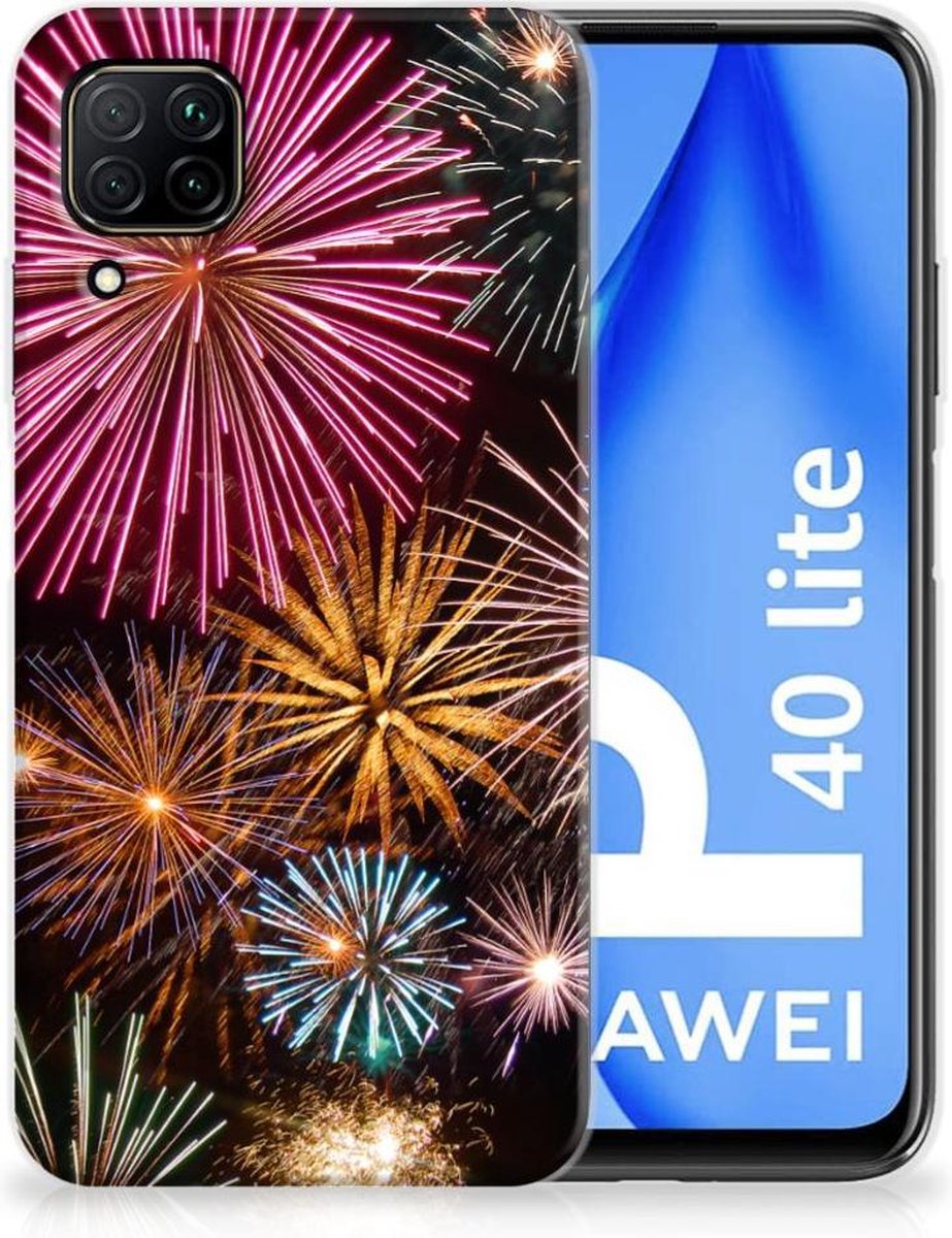 Huawei P40 Lite Silicone Back Cover Vuurwerk