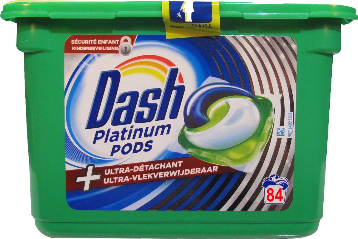 Dash Platinum Wasmiddel Pods + Ultra Vlekverwijderaar - 3x40 Wasbeurten  