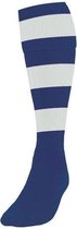 Precision Voetbalsokken Hooped Junior Nylon Navy/wit Maat 30-34