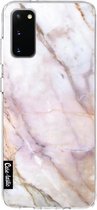 Casetastic Samsung Galaxy S20 4G/5G Hoesje - Softcover Hoesje met Design - Pink Marble Print