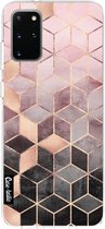 Casetastic Samsung Galaxy S20 Plus 4G/5G Hoesje - Softcover Hoesje met Design - Soft Pink Gradient Cubes Print