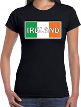 Ierland / Ireland landen t-shirt zwart dames XL