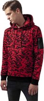 Urban Classics Sweater/trui -L- Sweat Camo Bomber Rood