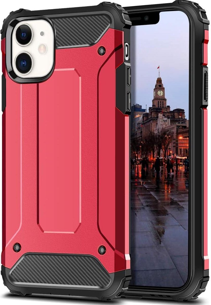 Hybrid Armor - Heavy Duty Geschikt voor: iPhone 11 Pro - Rood