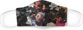 ESTAhome mondkapje bloemen donkergrijs - 150512 - 22 x 12 cm