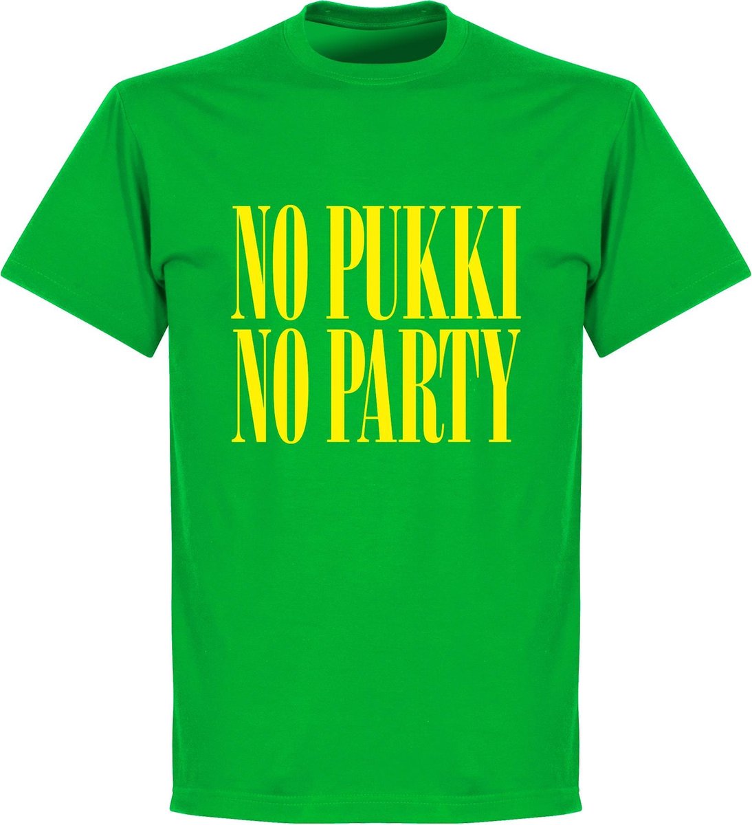 No Pukki, No Party T-Shirt - Groen - S