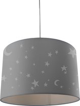 Olucia Stars - Kinderkamer hanglamp - Grijs/Wit - E27