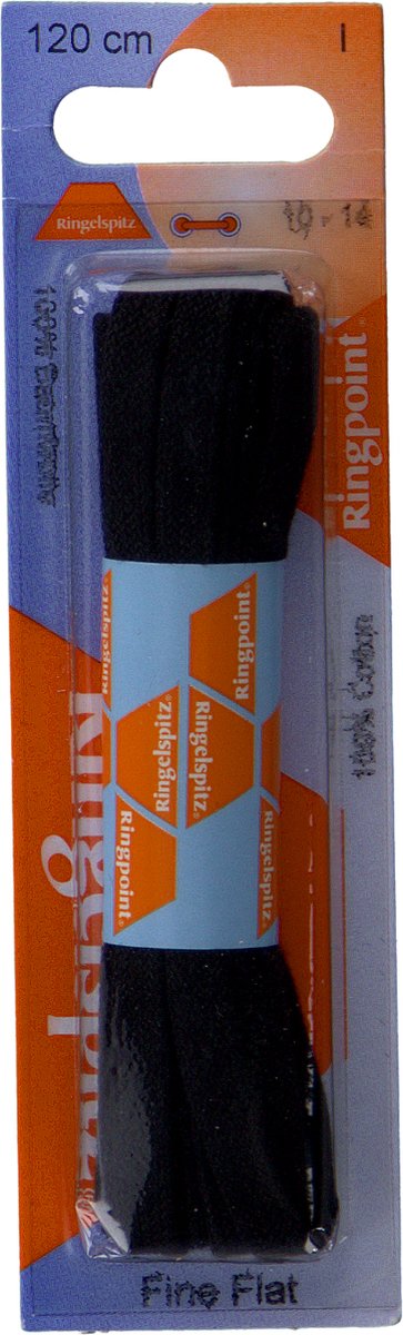 Ringpoint Dames Veters Veter Plat 120 Cm - Zwart