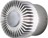 Konstsmide Monza LED 1x 3W - Wandspot flush 9cm - 230V - 3000K - zilver