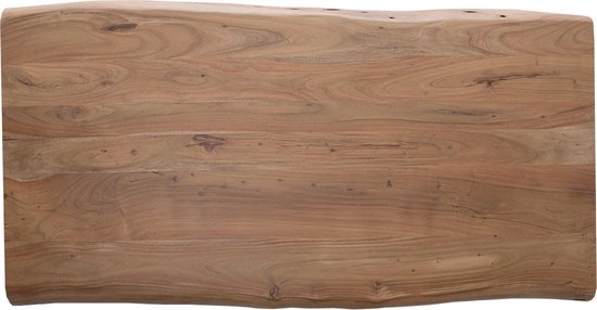 heilig racket veiligheid Tafelblad Live-Edge boomtafel 140x90x3,5 acacia natuur massief houten blad  | bol.com