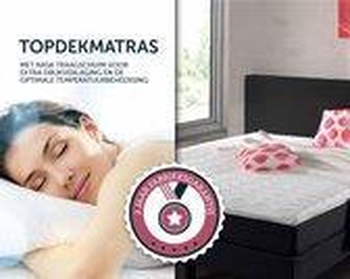 80x190 Topdekmatras - Topper NASA-VISCO - Traagschuim - 7 CM
