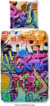 Good Morning Kinderdekbedovertrek "Graffiti" - Multi - (140x200/220 cm)