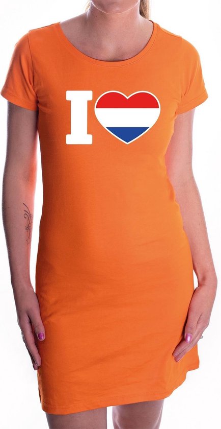 atleet Panda heet I love Holland jurkje oranje voor dames - Nederlandse vlag - Koningsdag -  supporters... | bol