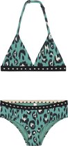 Shiwi Girls luxe triangle bikini leopard - green - 104