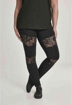 Urban Classics Legging -4XL- Lace Inset Zwart