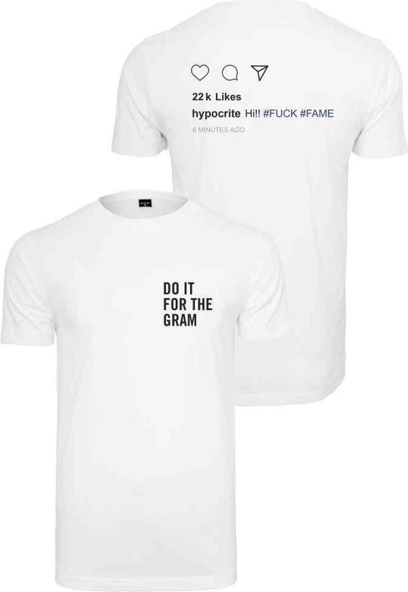 Urban Classics Heren Tshirt -M- Do It For The Gram Likes Wit