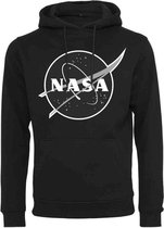 Urban Classics NASA - NASA Black-and-White Insignia Hoodie/trui - S - Zwart