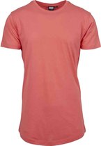 Urban Classics Heren Tshirt -M- Shaped Long Roze