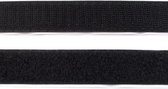 Klittenband Zwart Plakbaar 25 mm - 12 m