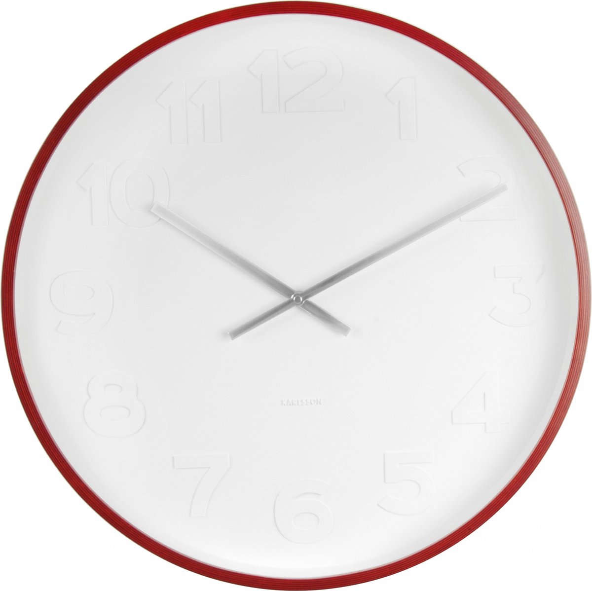 Karlsson Mr White Numbers Klok Rond Metaal Ø52.5 cm Bruin