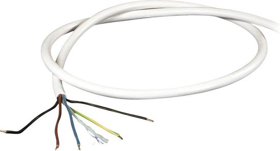Scanpart perilex kabel 2.5 meter - Aansluitkabel geschikt voor oven fornuis en kookplaat - 5 aderig - Wit