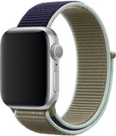 Wabando Nylon Band Exhibit Kaki compatibel met Apple Watch 41/40/38 mm