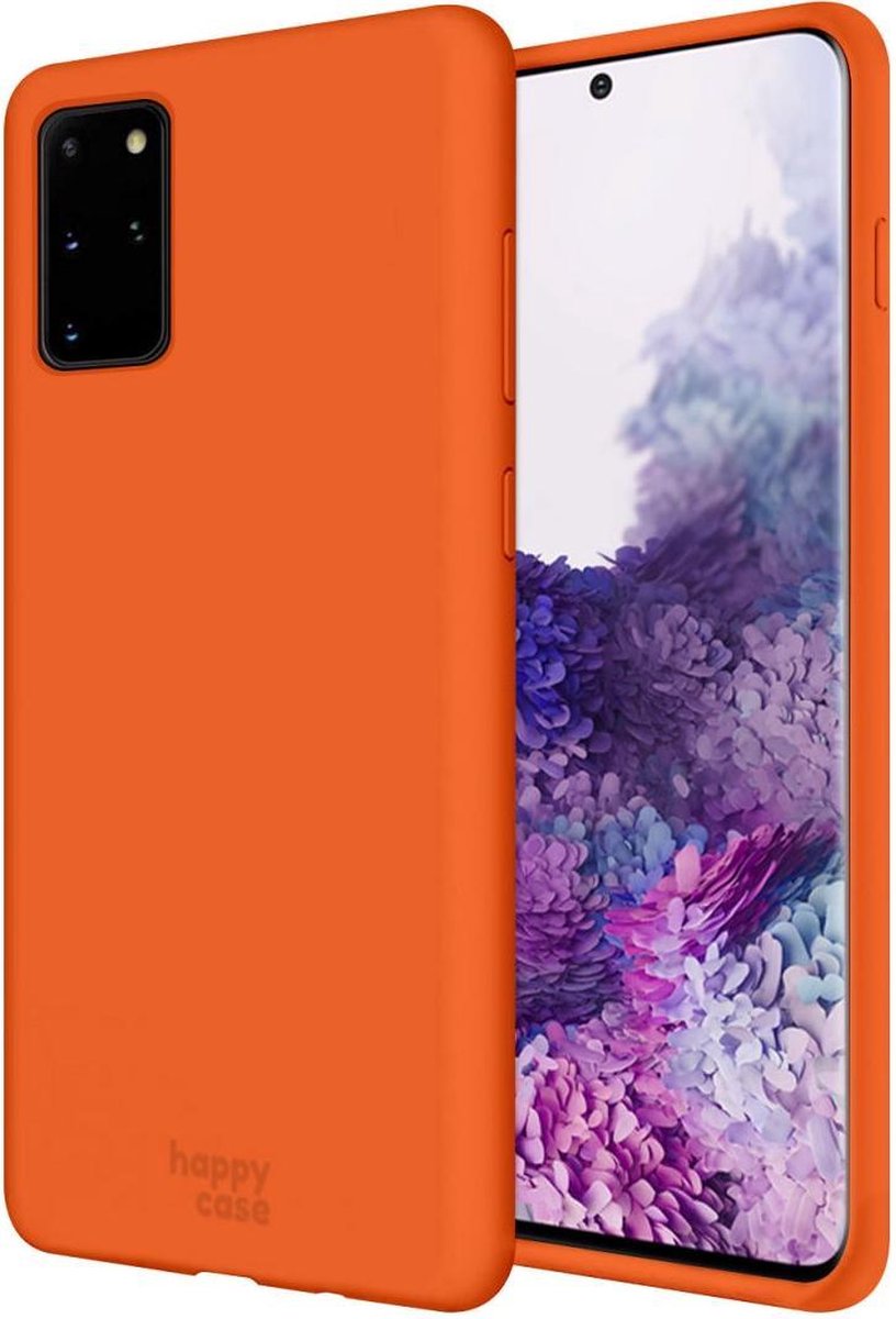HappyCase Hoesje Siliconen Back Cover Oranje Geschikt voor Samsung Galaxy S20 Plus