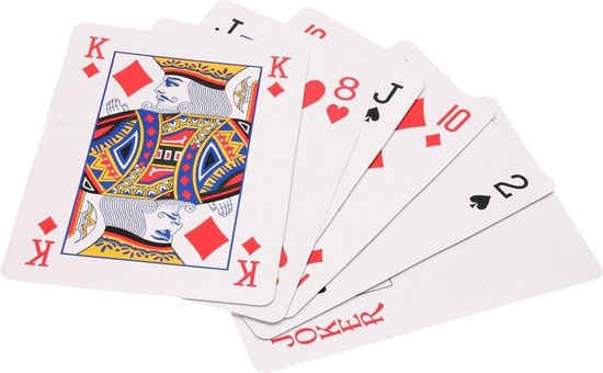 Fraude uitlijning scherp Speelkaarten - XL- 28 x 20 cm - 54 Kaarten | Games | bol.com