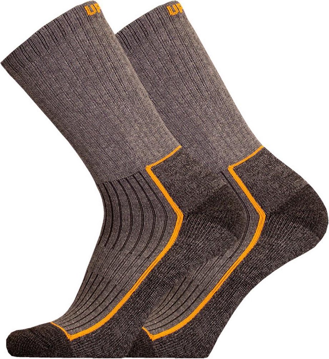 UphillSport 2-Pack Finse Wandelsokken Flextech Vochtregulatie Heren Dames – 35-38 8386 Grijs