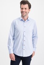 Haze & Finn Overhemd Shirt Solid Stretch Me 0103 Light Blue Mannen Maat - XL