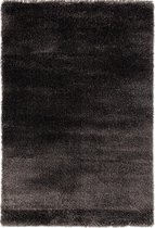 Tapijtenloods Pearl Effen Vloerkleed Antraciet Hoogpolig - 160x230 CM