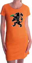 Oranje jurkje bier drinkende leeuw voor dames - Koningsdag / EK-WK kleding shirts L