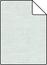 Proefstaal ESTAhome behangpapier effen linnenstructuur vergrijsd mintgroen - 148694 - 26,5 x 21 cm