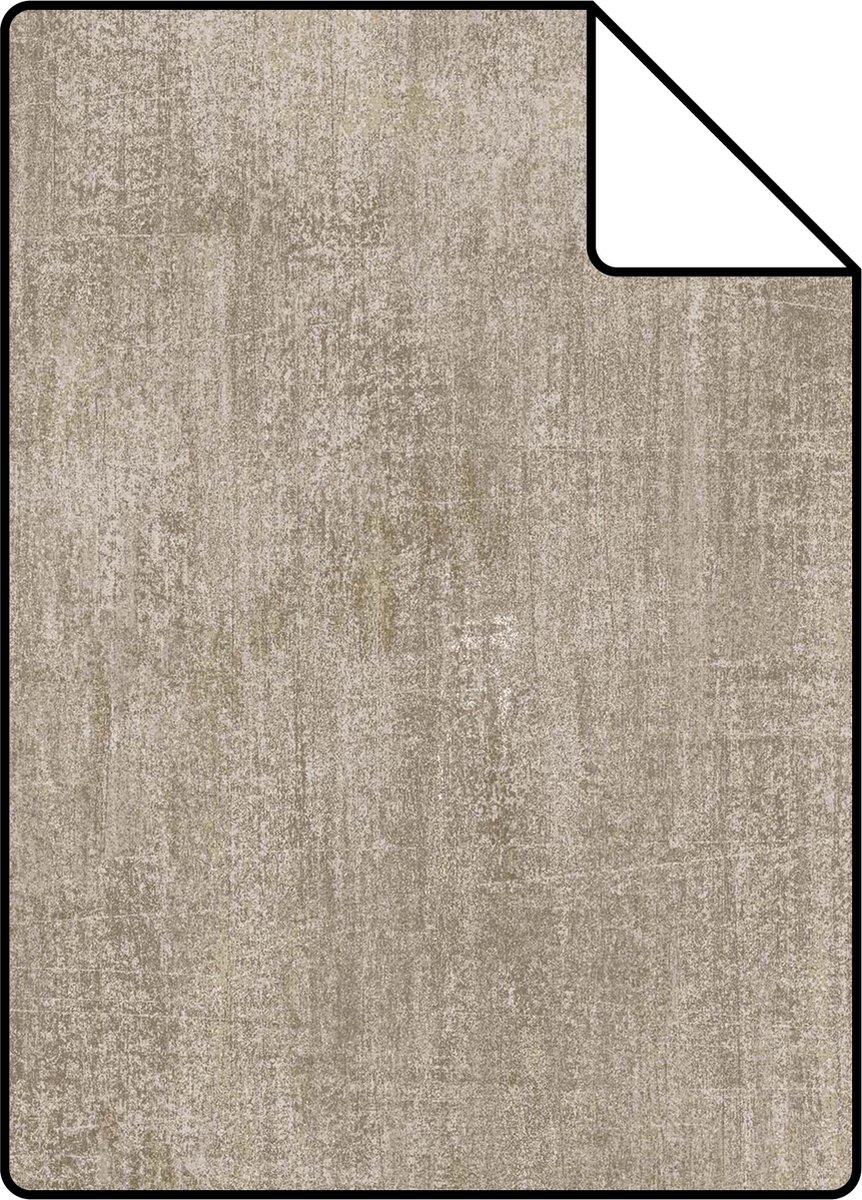 Proefstaal ESTAhome behang geschilderd effect beige bruin - 26.5 x 21 cm - 127639-S