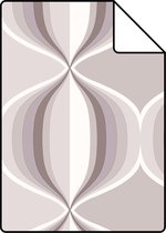 Proefstaal ESTAhome behang grafisch motief taupe - 135433 - 26,5 x 21 cm