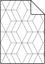 Proefstaal ESTAhome behang art deco motief wit en zwart - 139149 - 26,5 x 21 cm