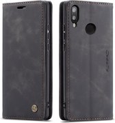 CaseMe - Huawei P Smart (2019) hoesje - Wallet Book Case - Magneetsluiting - Zwart