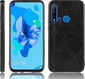 Voor Huawei P20 Lite 2019 / Nova 5i Schokbestendig Naaien Koe Patroon Skin PC + PU + TPU Case (Zwart)