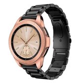 Stalen Smartwatch bandje - Geschikt voor  Samsung Galaxy Watch stalen band 42mm - zwart - Horlogeband / Polsband / Armband
