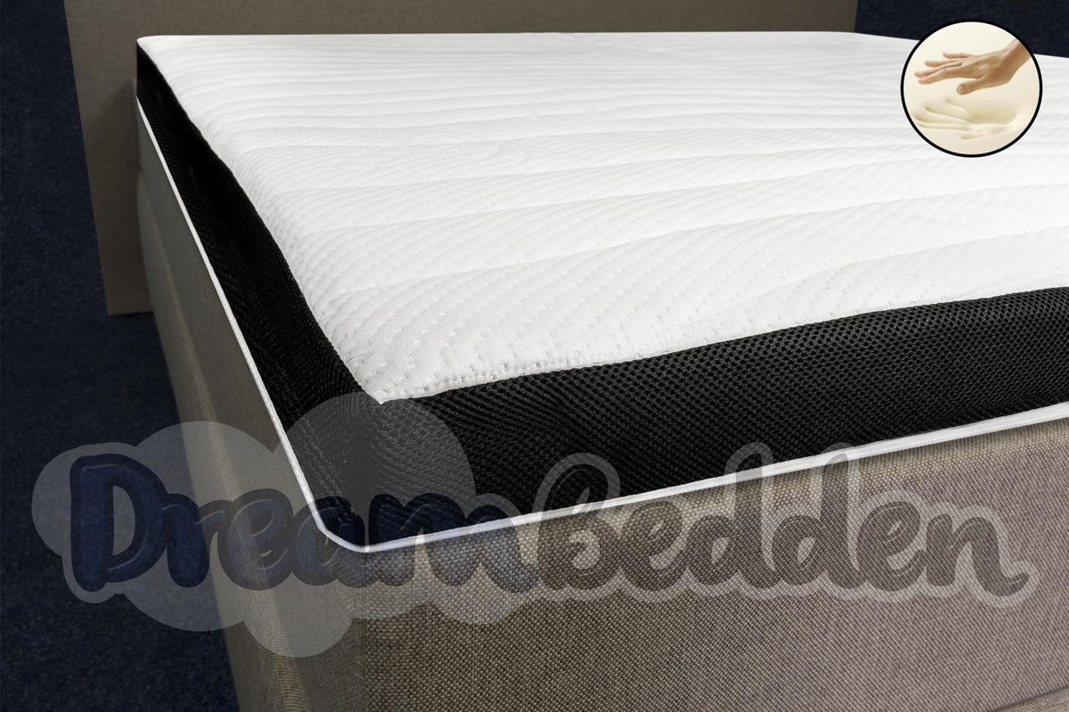 Bamboo Topper 100x220 Traagschuim NASA 8 cm Dik Excellent Bamboo Hoes wit