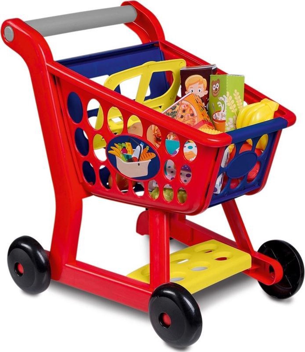 Alvast Reparatie mogelijk Regenjas Speelgoed winkelwagen met boodschappen 33 x 19 x 41 cm kinderen -... |  bol.com