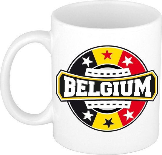Belgium / Belgie embleem theebeker / koffiemok van keramiek - 300 ml -  Belgie landen... | bol.