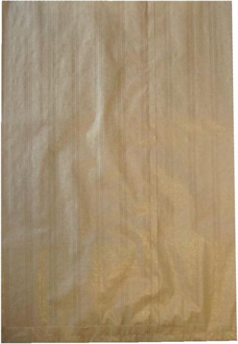 Papieren Zakken Kruisbodem Bruin Kraft - 1 laags 70 grs (inhoud 1.5kg) 19x29 cm (100 stuks) [PAK1919]