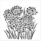 Hobbysjabloon - Template 6x6" 15x15cm onion blossoms