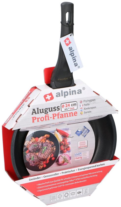 Koekenpan - gietaluminium - Ø24 cm - anti-aanbak - alle warmtebronnen - ook inductie