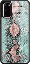 Samsung S20 hoesje glass - Baby snake | Samsung Galaxy S20 case | Hardcase backcover zwart