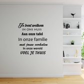 Muursticker Je Bent Welkom -  Zwart -  120 x 133 cm  -  woonkamer  nederlandse teksten  alle - Muursticker4Sale